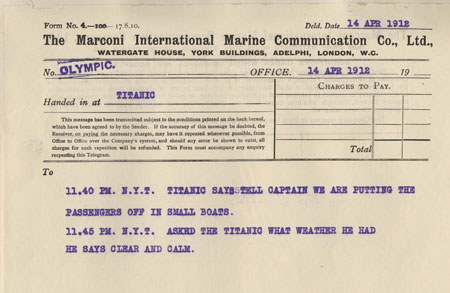 Titanic Marconigram