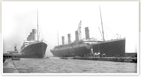 Titanic and Olympic together in 1912