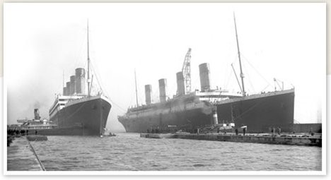 Olympic and Titanic, two sister ships