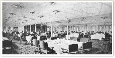 First class dining saloon.