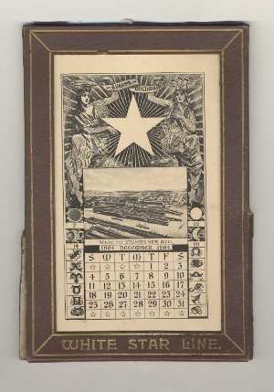 Whit Star Line Agent's calendar