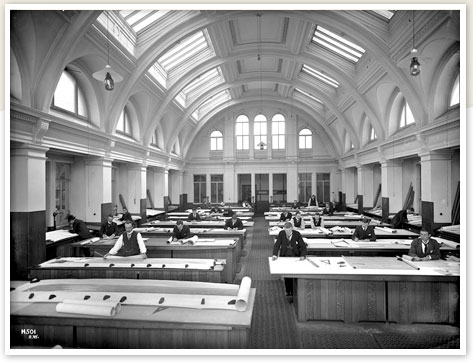 Harland and Wolff drawing office where Titanic was designed